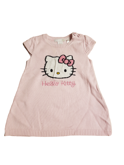H&M Strickkleid rosa Hello Kitty Gr. 74