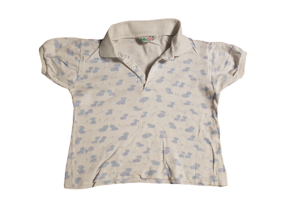 T-Shirt Poloshirt weiß Schafe Gr. 86