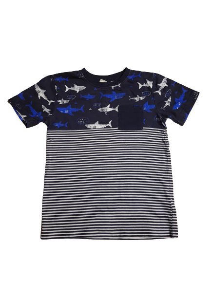 T-Shirt blau Haie Gr. 104/110