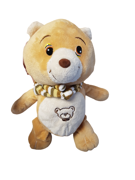 Stofftier Teddybär mit Schal braun 30cm