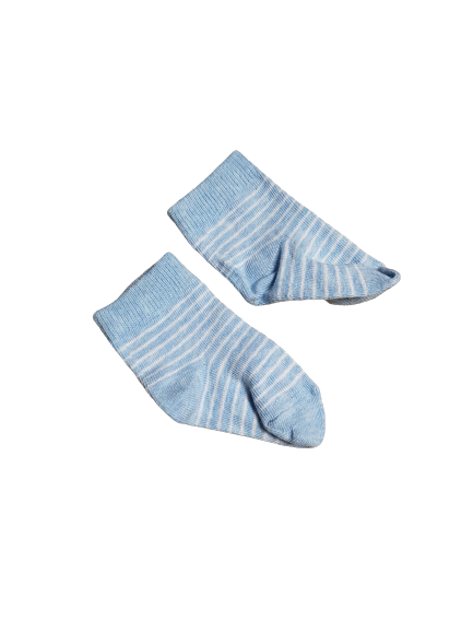 Socken blau weiß gestreift Gr. 15-18