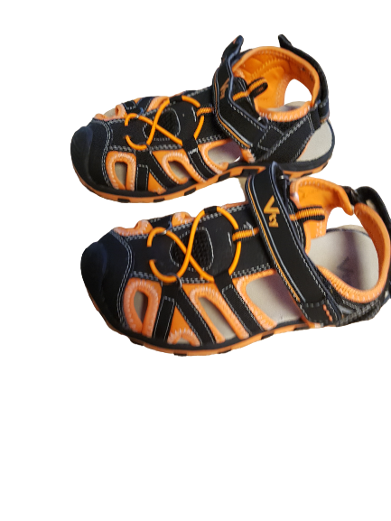 Sandalen schwarz orange Gr. 32