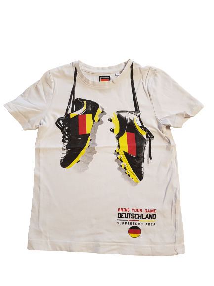 C&A T-Shirt weiß Fußball Deutschland Gr. 116/122
