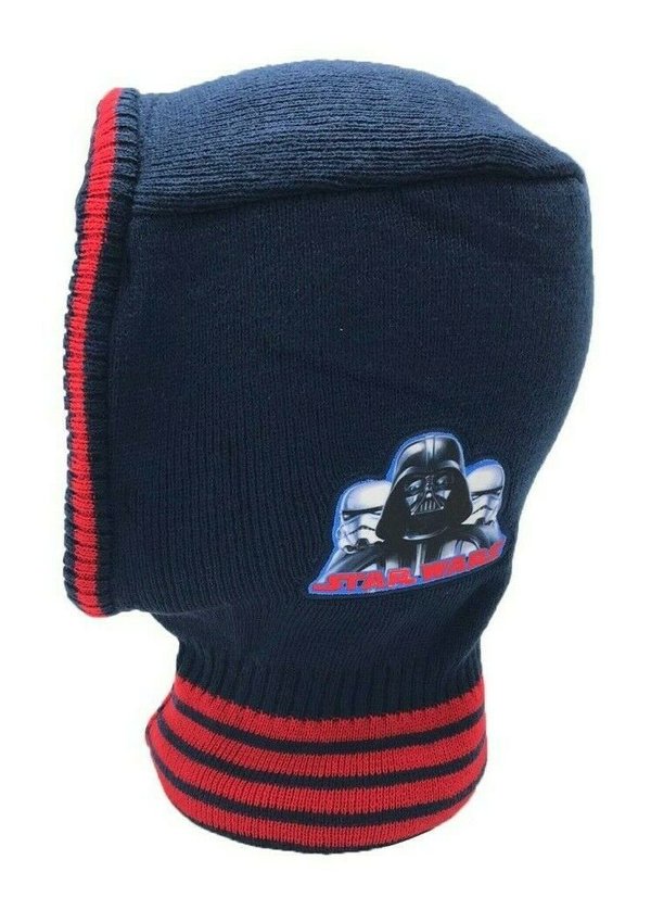 Star Wars Schlupfmütze Wintermütze blau rot Gr. 4-6 Jahre *neu*