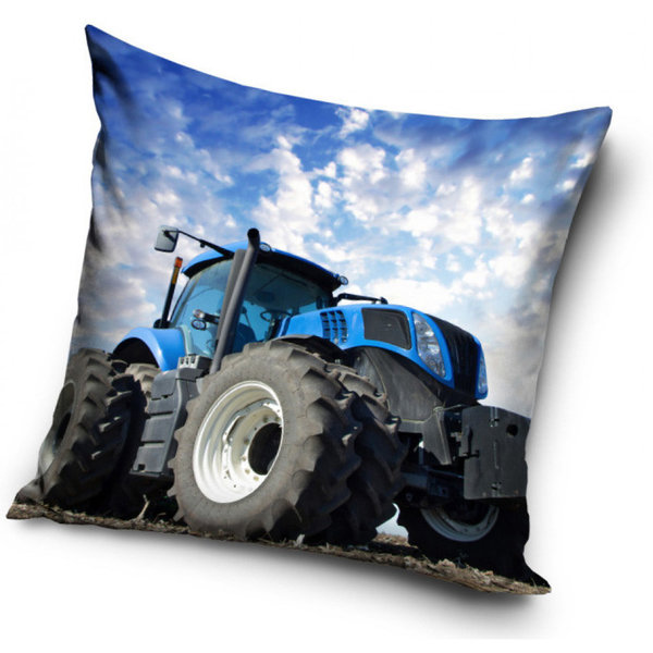 Kissenbezug 40x40cm Traktor blau *neu*