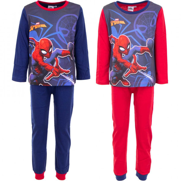 Spiderman Schlafanzug Pyjama blau rot Gr. 98-128 *neu*