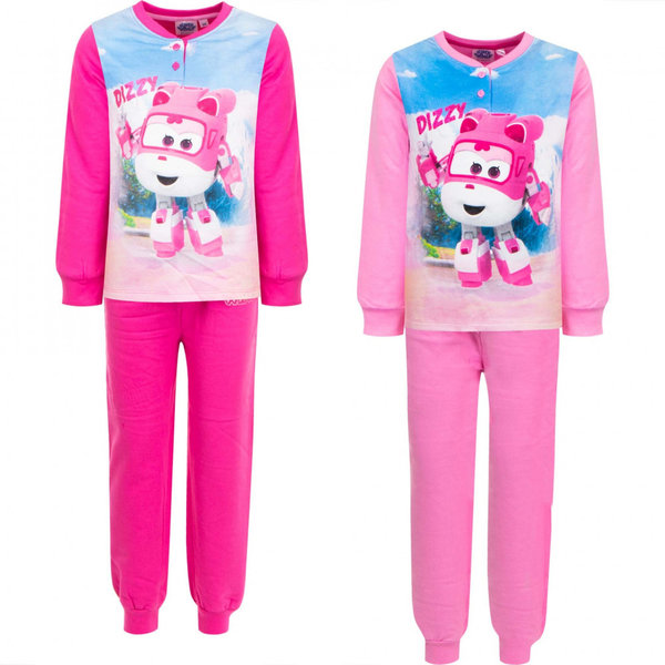 Super Wings Winter Schlafanzug Pyjama rosa pink Gr. 98-128 *neu*