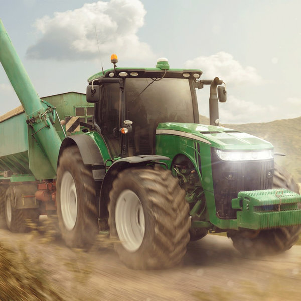 Kissenbezug 40x40cm Traktor grün *neu*