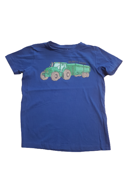 T-Shirt blau Traktor Gr. 122