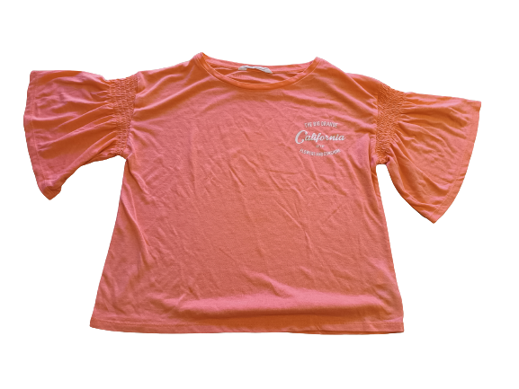 H&M T-Shirt neon koralle Gr. 158/164
