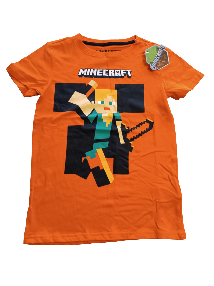 T-Shirt orange Minecraft Gr. 134/140 *neu*
