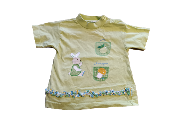 T-Shirt hellgrün Hase Gr. 74/80 (B-Ware)