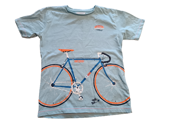 Staccato T-Shirt hellblau Fahrrad Gr. 128/134