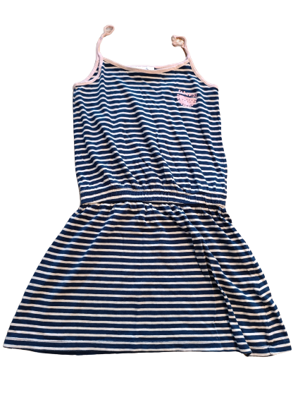 Kleid blau weiß gestreift Gr. 128